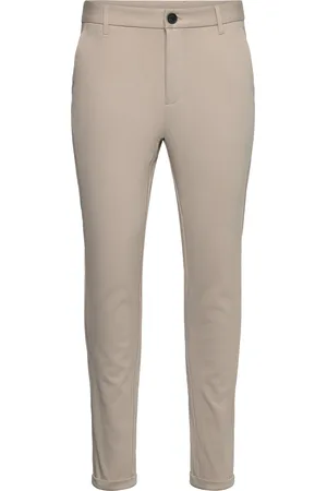 Lindbergh Superflex Pant Normal Length Bottoms Trousers Chinos Beige