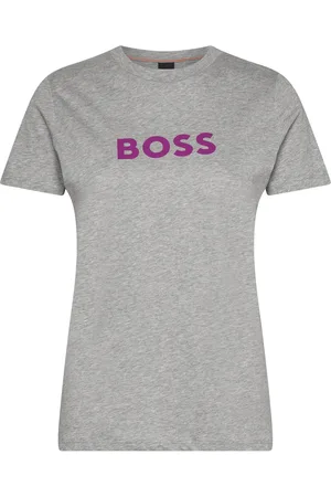 HUGO BOSS C_Elogo_5 Tops T-shirts & Tops Short-sleeved Grey
