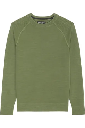 Marc O’ Polo Pullover Long Sleeve Tops Knitwear Round Necks Green
