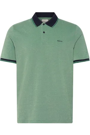 GANT 4-Col Oxford Ss Pique Tops Polos Short-sleeved Green