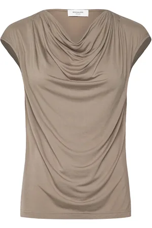 Rosemunde Rwbiarritz Ss Waterfall T-Shirt Tops T-shirts & Tops Sleeveless Khaki Green