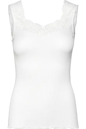 Rosemunde Rwbeatha Sl Lace Top Tops T-shirts & Tops Sleeveless White
