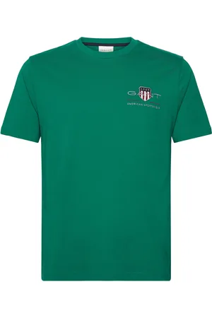 GANT Reg Archive Shield Emb Ss T-Shirt Tops T-Kortærmet Skjorte Green