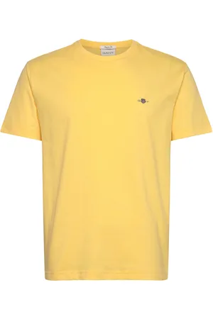 GANT Reg Shield Ss T-Shirt Tops T-Kortærmet Skjorte Yellow