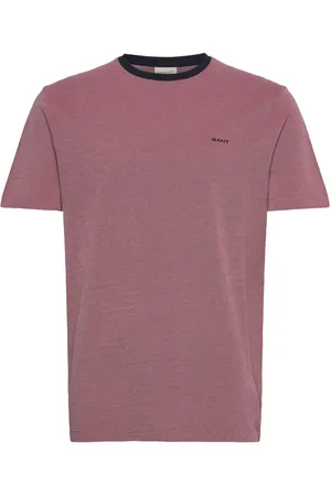 GANT 4-Col Oxford Regular Ss T-Shirt Tops T-Kortærmet Skjorte Burgundy