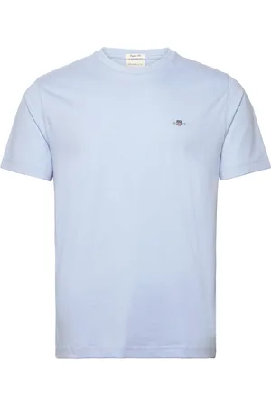 GANT Reg Shield Ss T-Shirt Tops T-Kortærmet Skjorte Blue