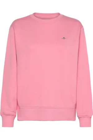 GANT Shield C-Neck Sweat Tops Sweatshirts & Hoodies Sweatshirts Pink