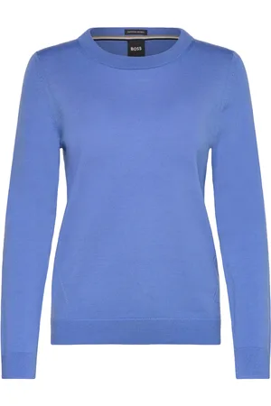 HUGO BOSS Feganasi Tops Knitwear Jumpers Blue
