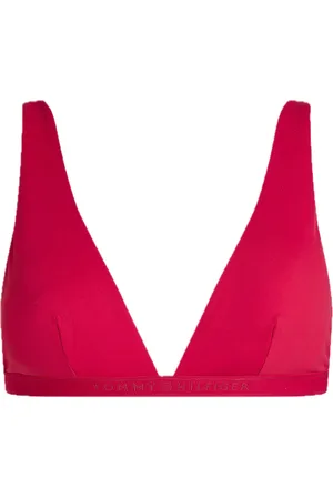 Tommy Hilfiger Plunge Rp Swimwear Bikinis Bikini Tops Triangle Bikinitops Pink