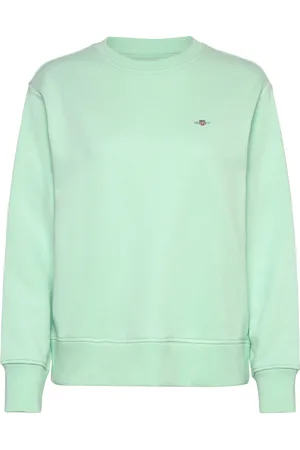 GANT Shield C-Neck Sweat Tops Sweatshirts & Hoodies Sweatshirts Green