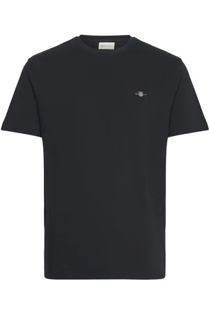 GANT Texture Ss T-Shirt Tops T-Kortærmet Skjorte Black