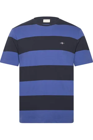 GANT Bar Stripe Ss T-Shirt Tops T-Kortærmet Skjorte Navy