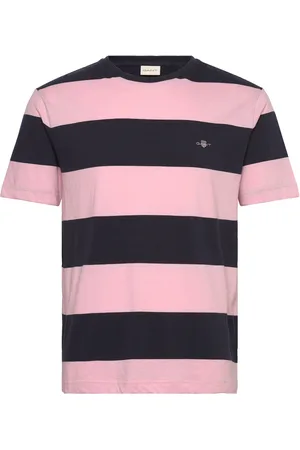 GANT Bar Stripe Ss T-Shirt Tops T-Kortærmet Skjorte Pink