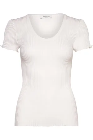 Rosemunde Rwbelize Ss V-Neck T-Shirt Tops T-shirts & Tops Short-sleeved White