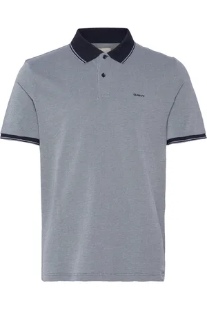 GANT 4-Col Oxford Ss Pique Tops Polos Short-sleeved Navy