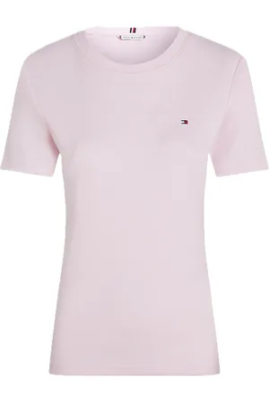 Tommy Hilfiger Slim Cody C-Nk Ss Tops T-shirts & Tops Short-sleeved Pink