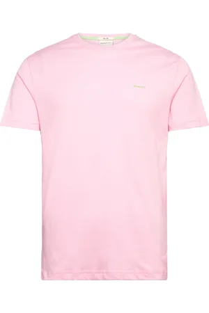 GANT Contrast Logo Ss T-Shirt Tops T-Kortærmet Skjorte Pink