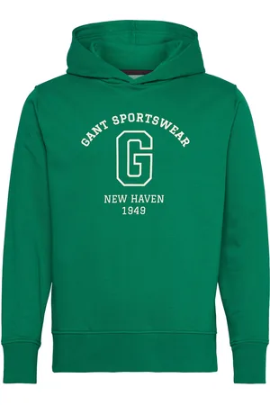 GANT Graphic Sweat Hoodie Tops Sweatshirts & Hoodies Hoodies Green