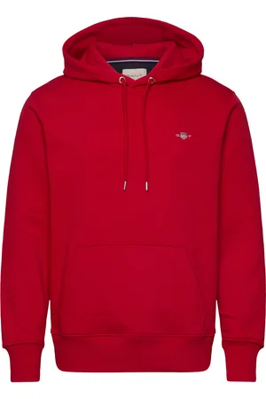 GANT Reg Shield Hoodie Tops Sweatshirts & Hoodies Hoodies Red