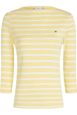 Tommy Hilfiger New Cody Slim Boat-Nk 3/4Slv Tops T-shirts & Tops Long-sleeved Yellow