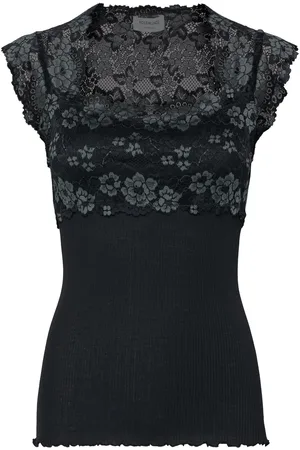 Rosemunde Rwbalta Ss Lace Top Tops T-shirts & Tops Sleeveless Black