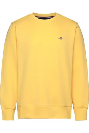 GANT Reg Shield C-Neck Sweat Tops Sweatshirts & Hoodies Sweatshirts Yellow