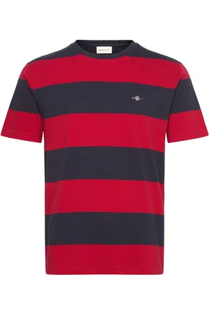 GANT Bar Stripe Ss T-Shirt Tops T-Kortærmet Skjorte Red