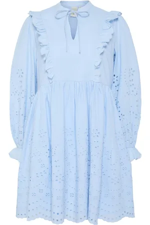 Y.A.S Luma Ls Dress S. Noos Kort Kjole Blue