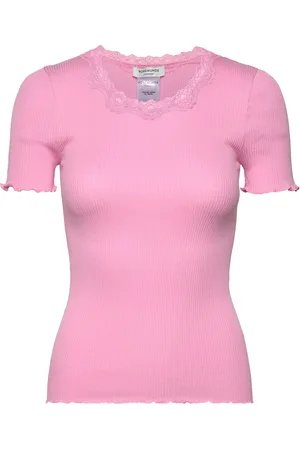 Rosemunde Rwbeatha Ss Regular O-Neck Lace T-S Tops T-shirts & Tops Short-sleeved Pink
