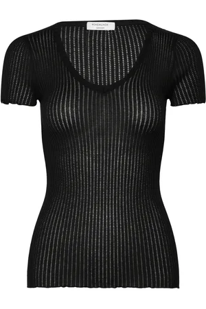 Rosemunde Rwbelize Ss V-Neck T-Shirt Tops T-shirts & Tops Short-sleeved Black