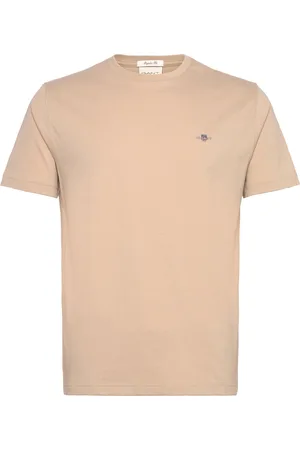 GANT Reg Shield Ss T-Shirt Tops T-Kortærmet Skjorte Beige