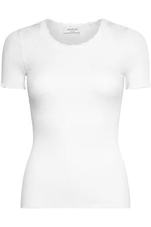 Rosemunde Rwbeatha Ss Regular O-Neck Lace T-S Tops T-shirts & Tops Short-sleeved White