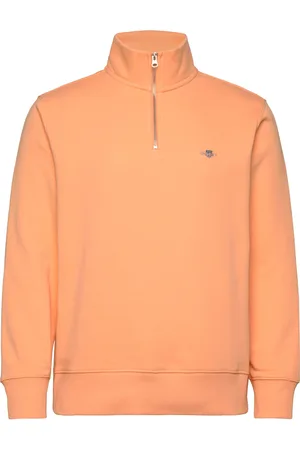 GANT Reg Shield Half Zip Sweat Tops Sweatshirts & Hoodies Sweatshirts Orange