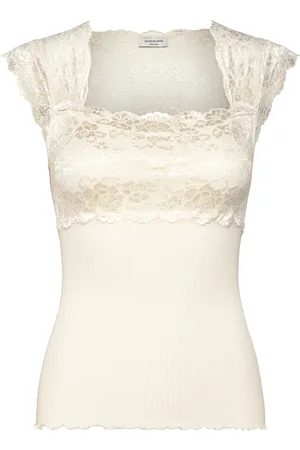 Rosemunde Rwbalta Ss Lace Top Tops T-shirts & Tops Sleeveless White