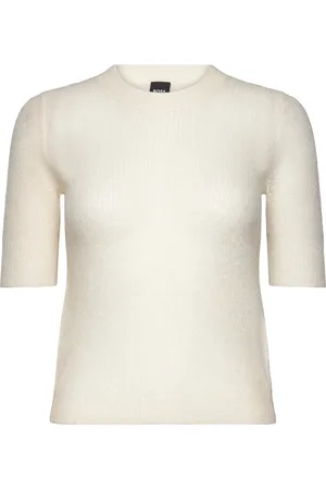 HUGO BOSS Fusionana Tops Knitwear Jumpers White
