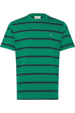 GANT Striped Ss T-Shirt Tops T-Kortærmet Skjorte Green