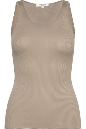 Rosemunde Rwbeatha Sl U-Neck Top Tops T-shirts & Tops Sleeveless Khaki Green