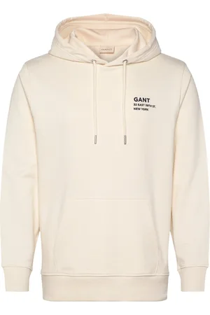 GANT Small Graphic Sweat Hoodie Tops Sweatshirts & Hoodies Hoodies Cream