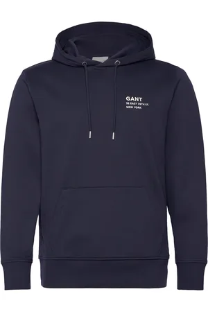 GANT Small Graphic Sweat Hoodie Tops Sweatshirts & Hoodies Hoodies Navy