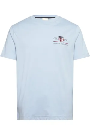 GANT Reg Archive Shield Emb Ss T-Shirt Tops T-Kortærmet Skjorte Blue