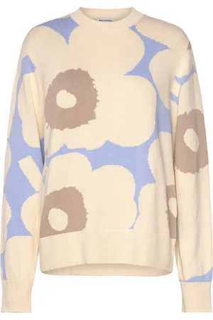 Marimekko Sesonki Unikko Tops Knitwear Jumpers Cream