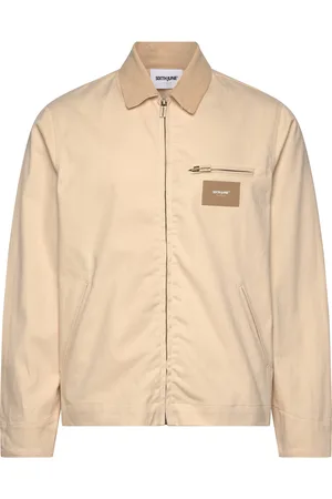 Sixth June Classic Zip Up Workwear Jacket Tynd Jakke Beige