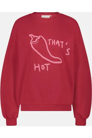 Fabienne Chapot Terry Sweater Tops Sweatshirts & Hoodies Sweatshirts Red