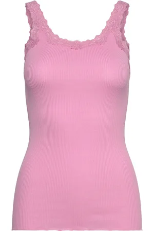 Rosemunde Rwbabette Sl Deep Back Lace Top Tops T-shirts & Tops Sleeveless Pink