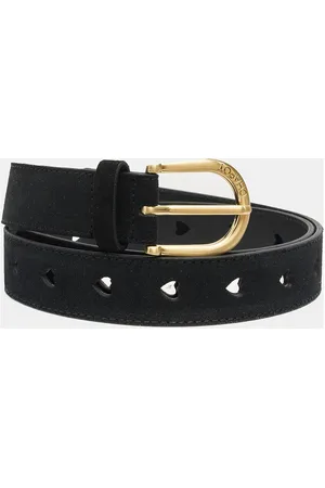 Fabienne Chapot Cut It Out Heart Belt Suede/Leather Bælte Black