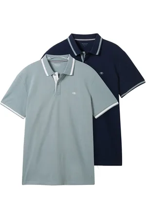 TOM TAILOR Doublepack Polo, Packaging Tops Polos Short-sleeved Blue