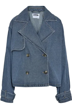 Noisy May Nmarizona Short Trenchcoat Jakke Denimjakke Blue