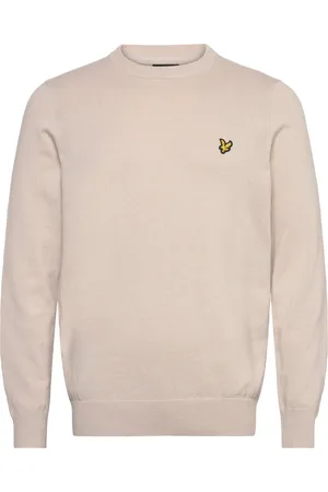 Lyle & Scott Cotton Crew Neck Jumper Tops Knitwear Round Necks Cream