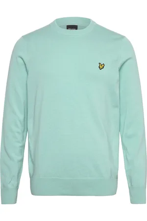 Lyle & Scott Cotton Crew Neck Jumper Tops Knitwear Round Necks Blue