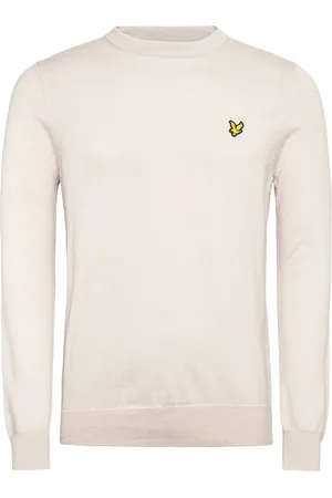 Lyle & Scott Cotton Merino Crew Neck Jumper Tops Knitwear Round Necks Cream